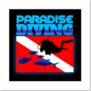 Scuba diving t-shirt designs Posters and Art